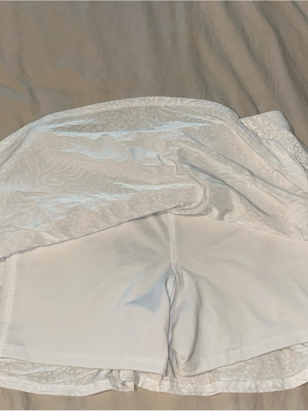Lucky in Love White Tiered Ruffle Skirt with built in shorts - Picture 4 of 4